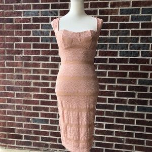 Beautiful nude lace cocktail dress